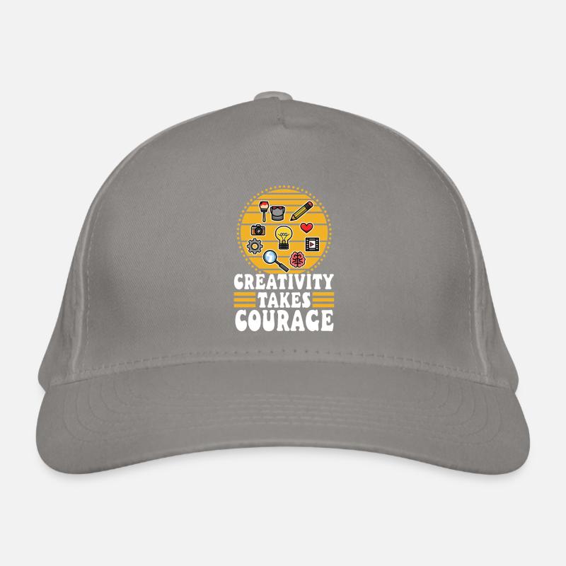La créativité demande du courage Casquette classique bio