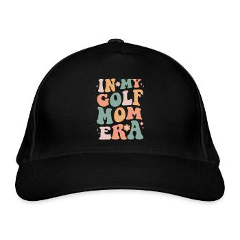 In My Golf Mom Era – Funny Golf Mom Quote  - Organic Baseball Cap - black - Front