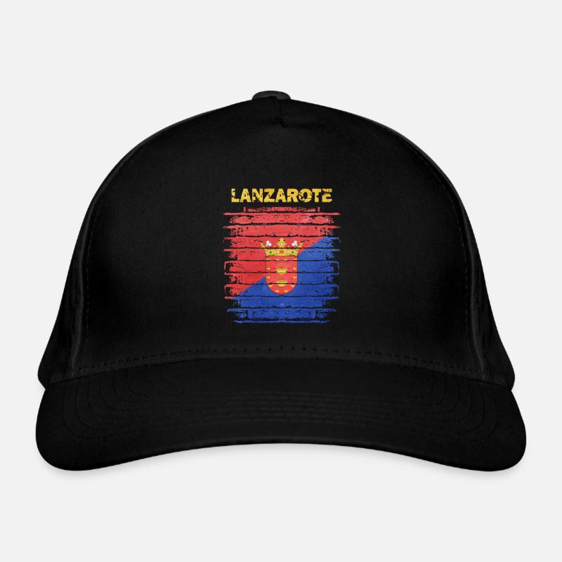 Lanzarote flag design with wave pattern Organic Baseball Cap