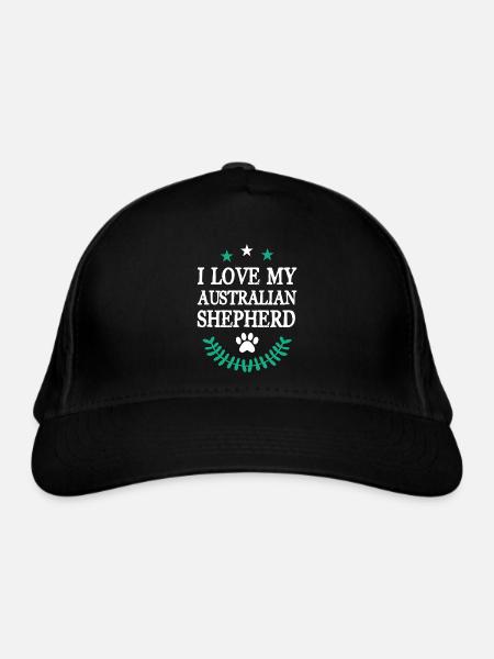 AUSTRALIAN SHEPHERD - Bio-Baseballkappe - Schwarz