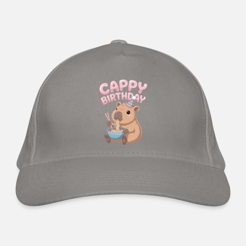 CAPPY BIRTHDAY Capy Birthday Capybara Ramen Organic Baseball Cap