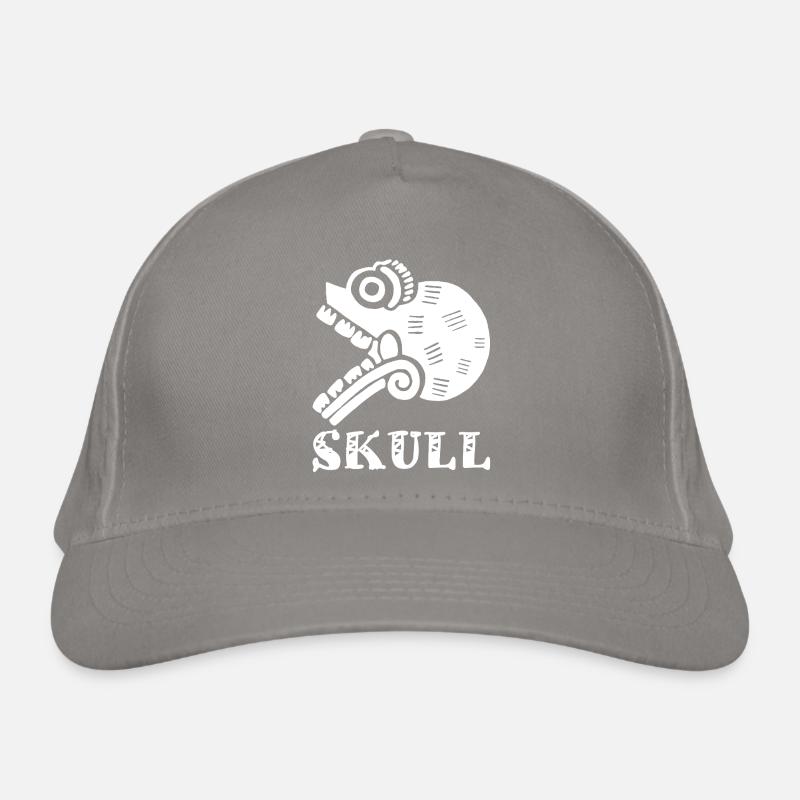 White tribal skull Organic Baseball Cap