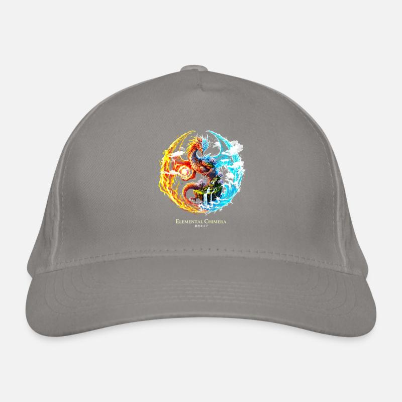 Chimère élémentaire – Dragon de feu et d’eau Casquette classique bio