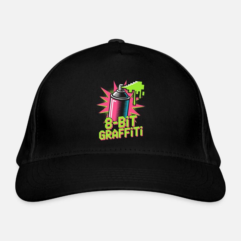 8-Bit Graffiti Pop Culture Retro Video Game Bio-Baseballkappe