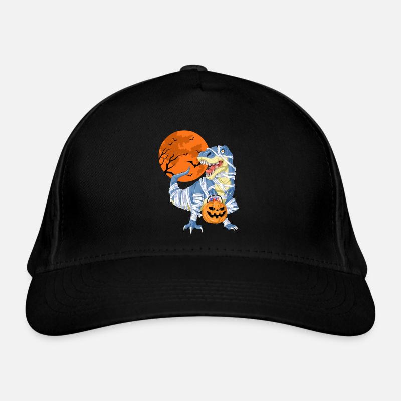 T-Rex Momie Halloween - Casquette classique bio - noir