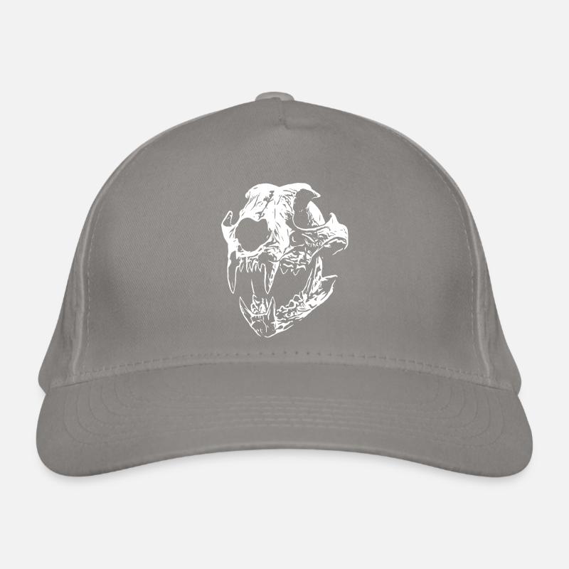 Crâne de Smilodon avec des dents acérées Casquette classique bio