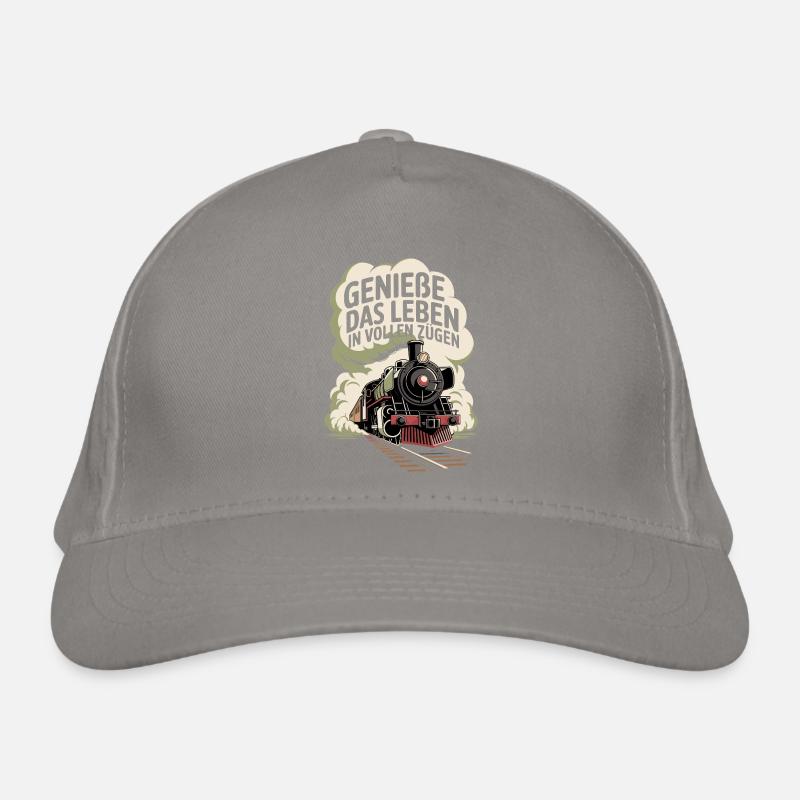 Train Profitez pleinement de la vie Chemin de fer Casquette classique bio