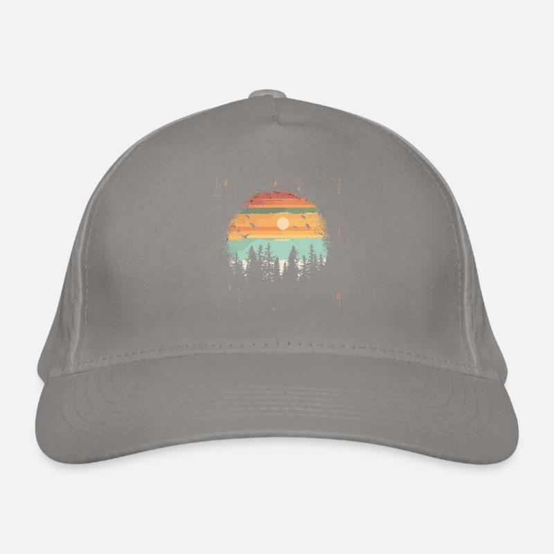 Retro Outdoor Wilderness Bärenbäume Bio-Baseballkappe