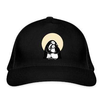 Umarmte Pinguine Duo - Bio-Baseballkappe - Schwarz - Vorne