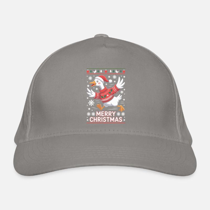Weihnachtsgans im Pullover Bio-Baseballkappe