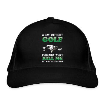 Golf - Bio-Baseballkappe - Schwarz - Vorne