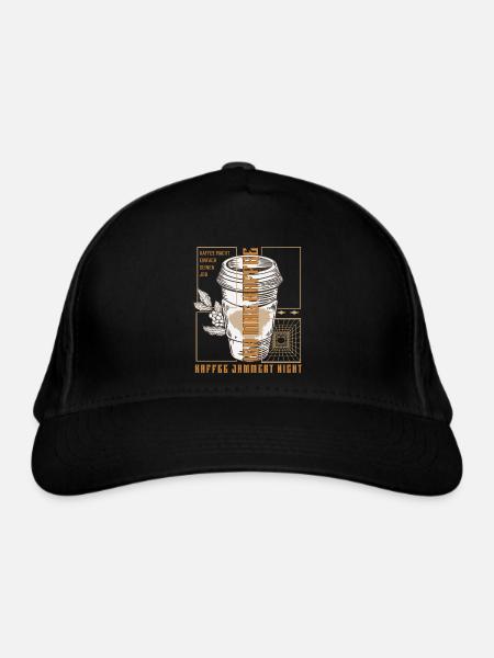 Le café fait juste son travail rétro - Casquette classique bio - noir - Devant