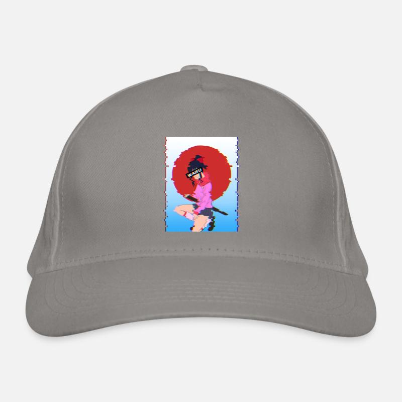Waifu Samouraï Glitch : Esthétique Vaporwave Casquette classique bio