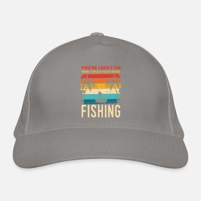 Fischerei Retro Sunset Silhouette Bio-Baseballkappe