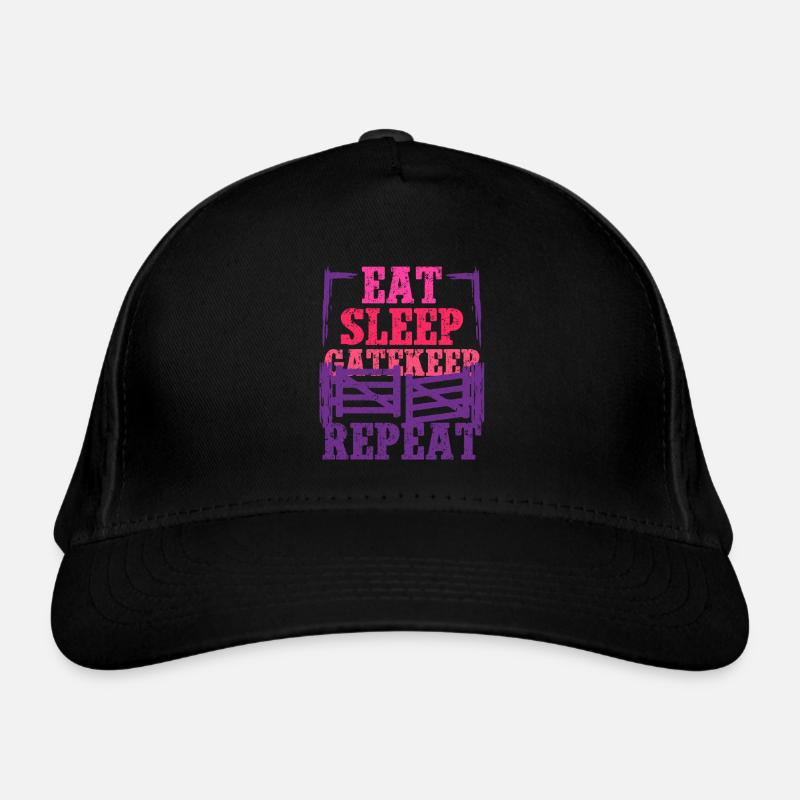 Ehefrau eines Bauern Mutter Eat Sleep Gatekeep Bio-Baseballkappe