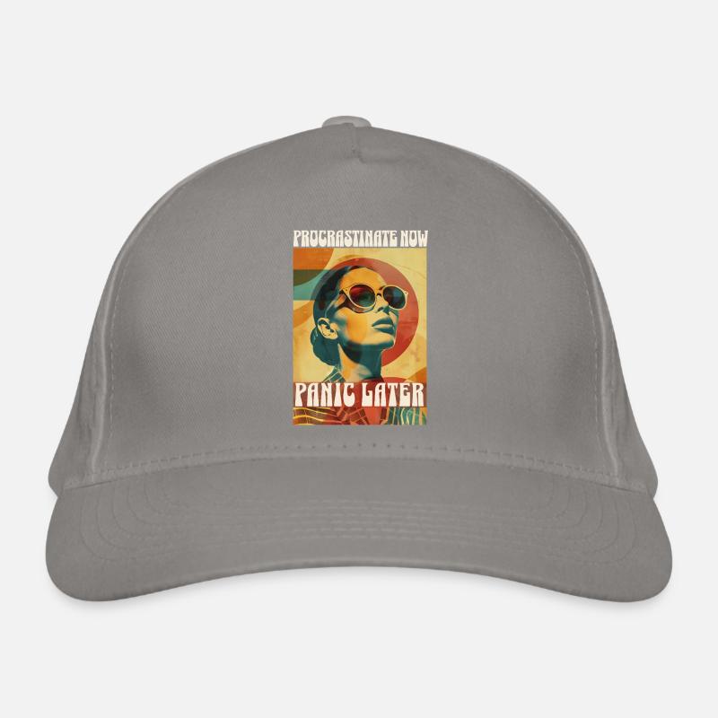 Retro Procrastinate Vibes Organic Baseball Cap