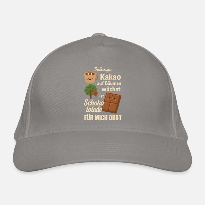 Le chocolat est un fruit – Motif drôle de cacao Casquette classique bio