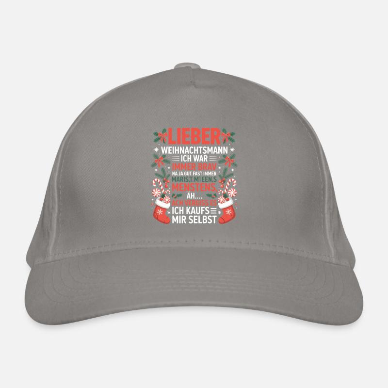 Weihnachtsmann Geschenk Spruch, ich kaufs selbst Bio-Baseballkappe