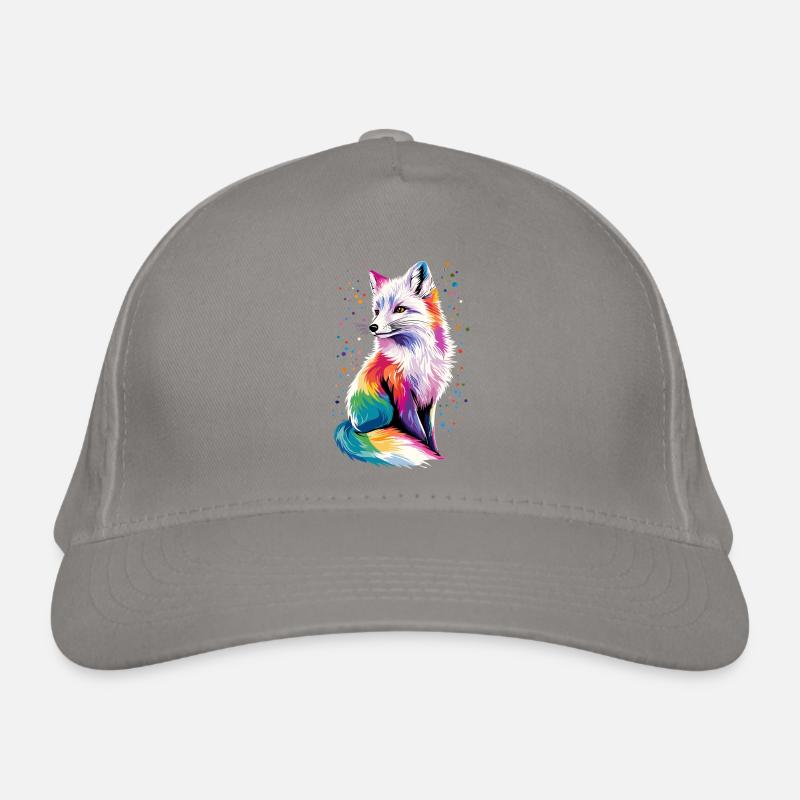 Polarfuchs Schneefuchs Eisfuchs Süßer Weißer Fuchs Bio-Baseballkappe