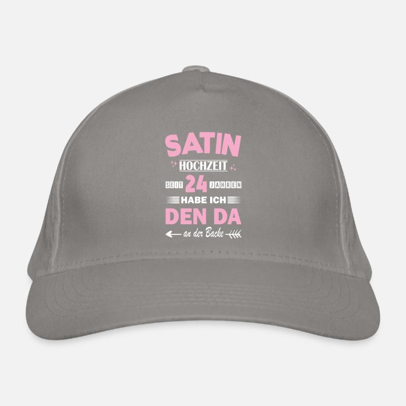 Mariage en satin 24e anniversaire de mariage Épouse Casquette classique bio