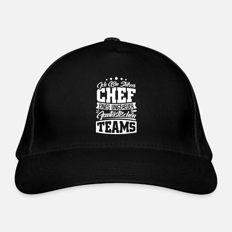 Stolzer Chef Chef Mann Abteilungsleiter Teamchef - Organic Baseball Cap - black