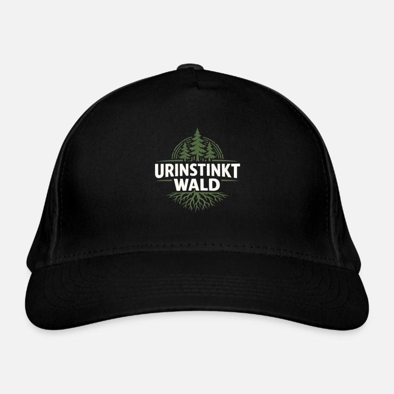 Primal Instinct Forest Emblem - Organic Baseball Cap - black
