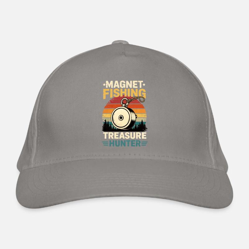 Vintage Magnetfischen Schatzjaeger Bio-Baseballkappe