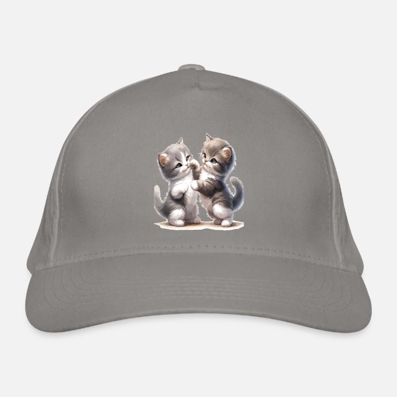 Kätzchenfreundschaft Illustration Bio-Baseballkappe