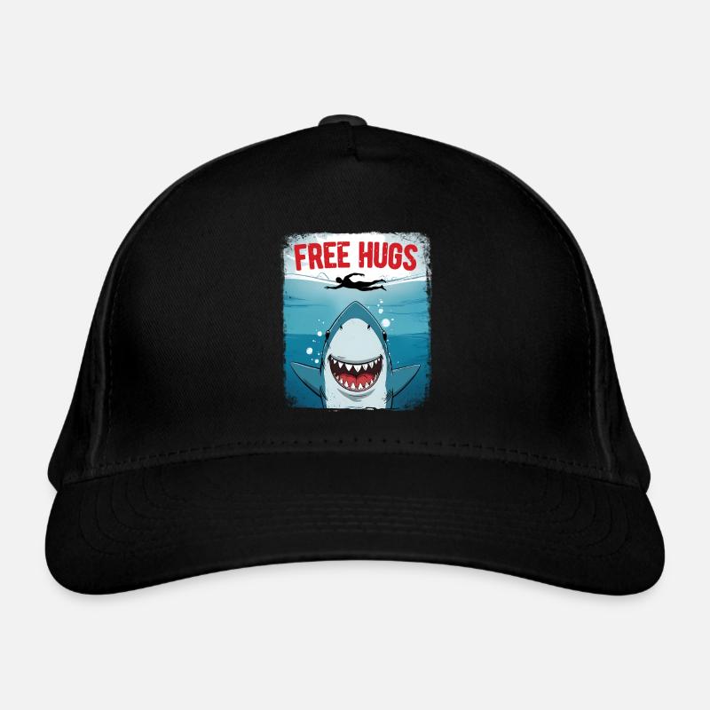 Câlins de requin drôles gratuits Drôles Casquette classique bio