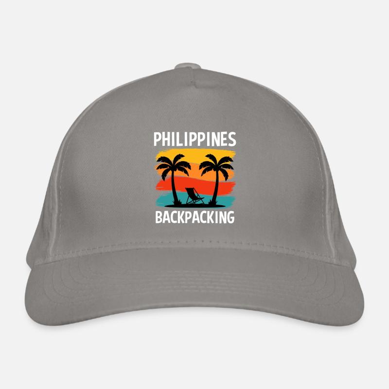 Conception du coucher de soleil dans la randonnée à dos aux Philippines Casquette classique bio