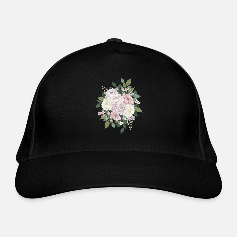 Pastel Roses Bouquets Casquette classique bio