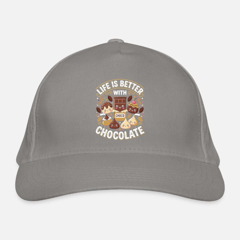 Vivre avec le chocolat Casquette classique bio