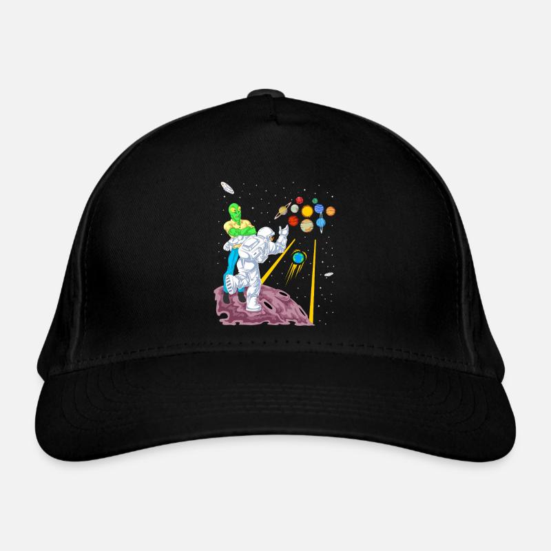 Bowling astronaute et extraterrestre dans le jeu de la galaxie spatiale Casquette classique bio