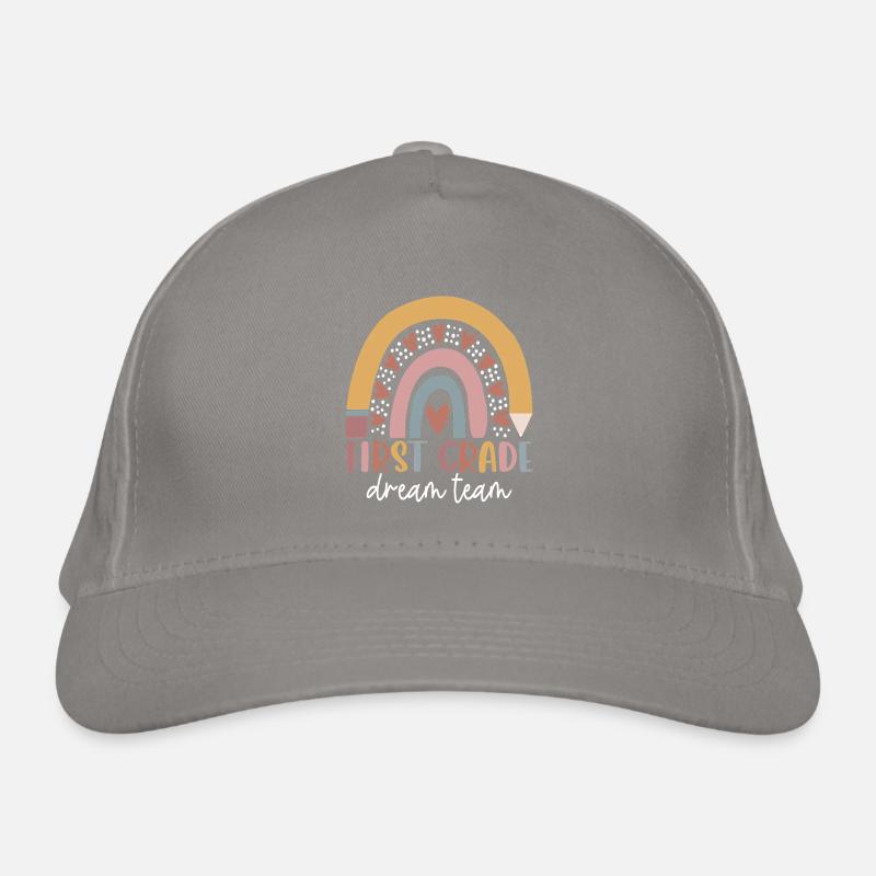 First Grade Dream Team Rainbow Organic Baseball Cap