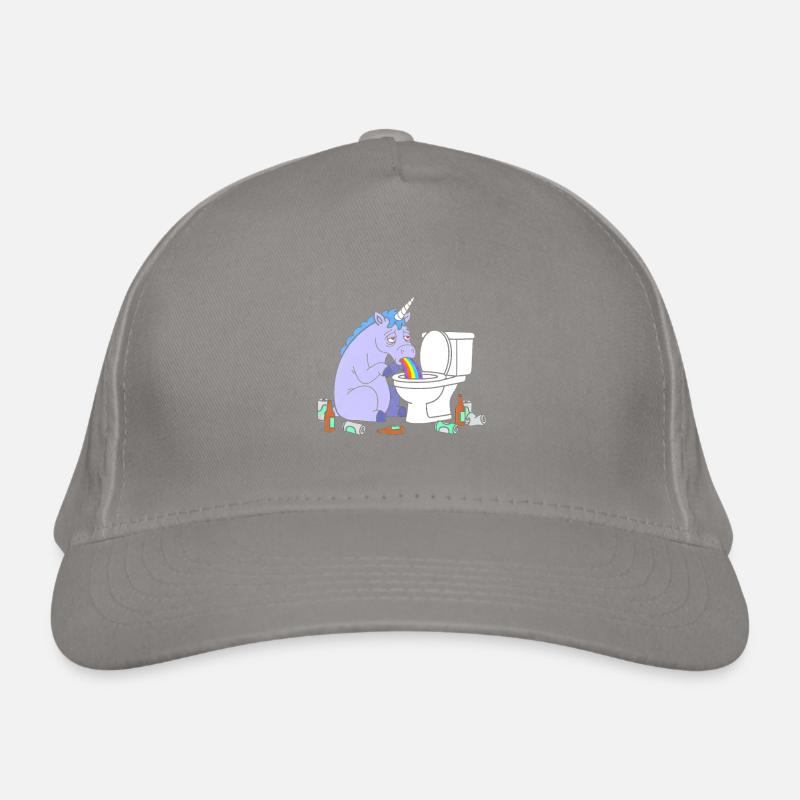 Klo Regenbogen Einhorn Bio-Baseballkappe