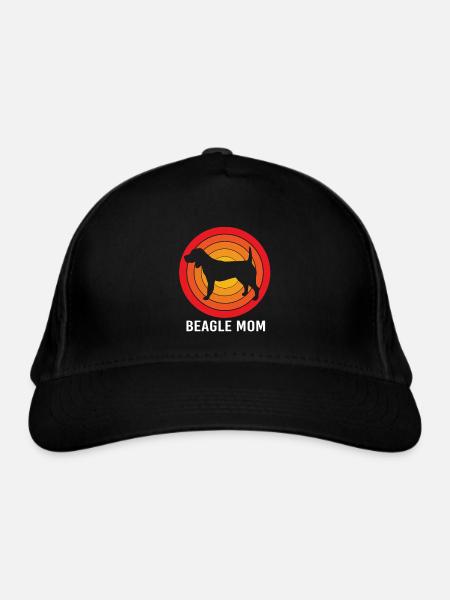 Beagle Mama Mutter Hundemama - Bio-Baseballkappe - Schwarz