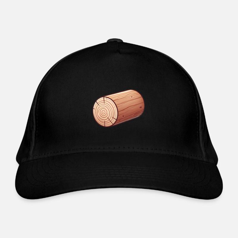 Illustration de rondin de bois rustique Casquette classique bio