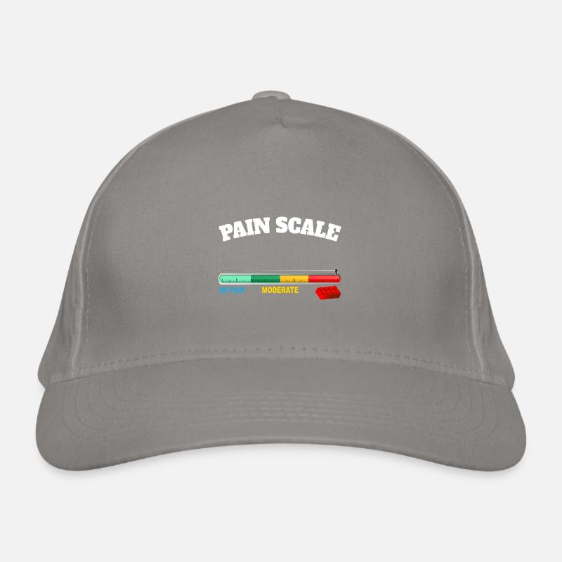 Building Blocks pain scale humor design Organic Baseball Cap