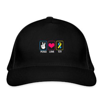 Down syndrome - Organic Baseball Cap - black - Front