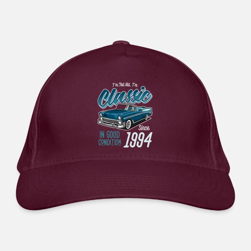 Ich bin nicht alt Ich bin Oldtimer Jahrgang 1994 Bio-Baseballkappe