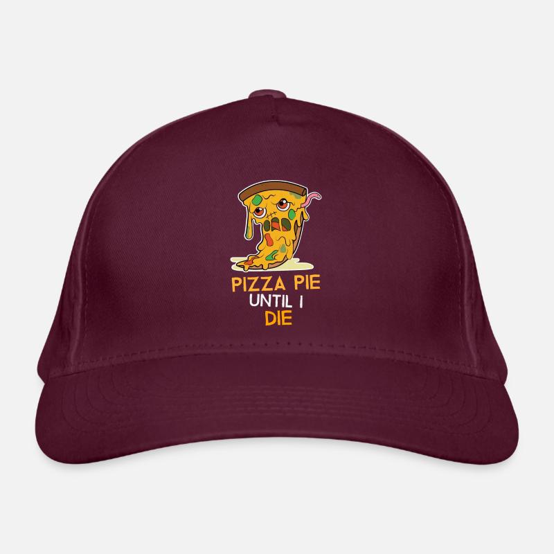 Funny Pizza Zombie Halloween Organic Baseball Cap
