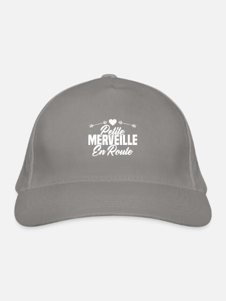 Femme Petite Merveille En Route Future Grossesse - Casquette classique bio - gris clair - Devant