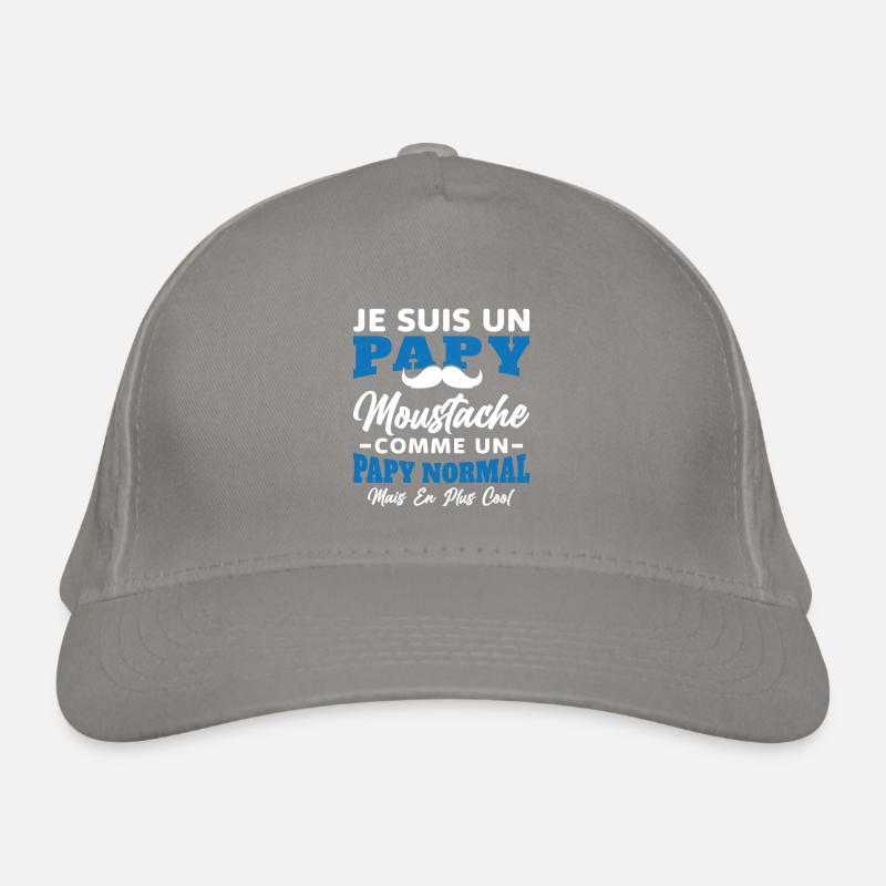 Un papy moustache comme un papy normal Casquette classique bio