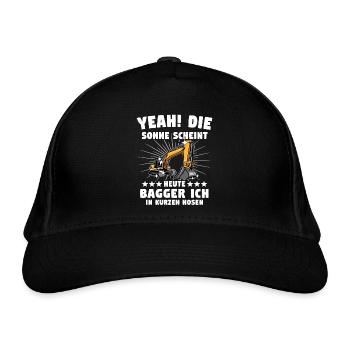 Baggerführer Baggerfahrer - Bio-Baseballkappe - Schwarz - Vorne