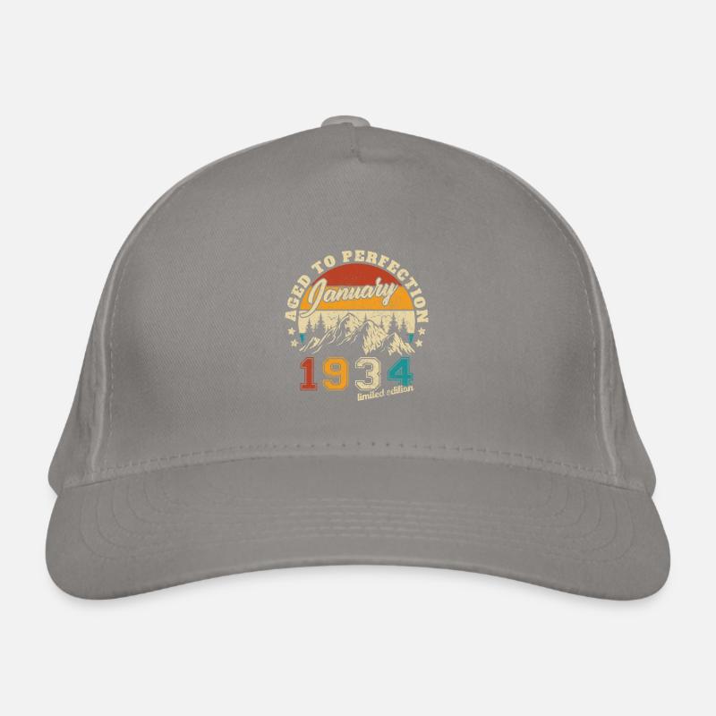 Geburtstagsgeschenk geboren im Januar 1934 Bio-Baseballkappe