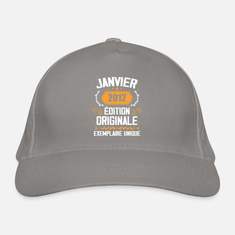 Anniversaire Cadeau Millésime Janvier 2012 - 2012 Casquette classique bio