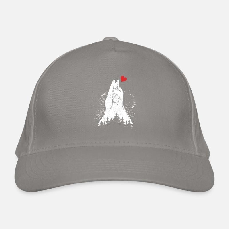 Herz + Hand + Hundepfote - High Five - Hunde Fan Bio-Baseballkappe