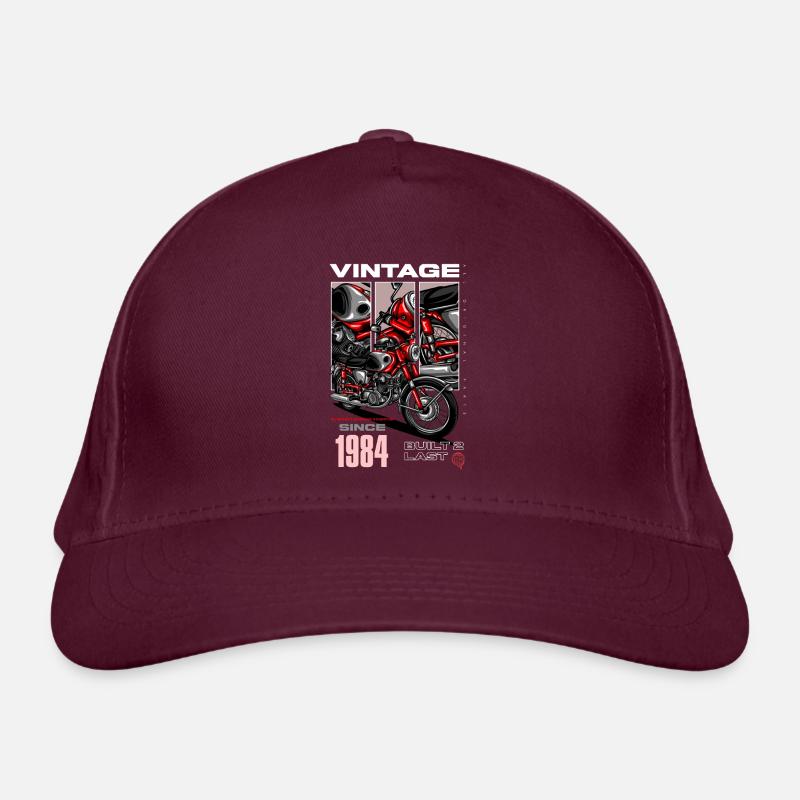 Vintage Motorrad Biker Motorrad Geburtstag 1984 Bio-Baseballkappe