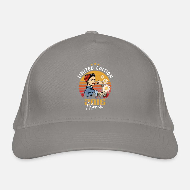 Femmes en Mars 2016 Né Anniversaire 2016 Casquette classique bio