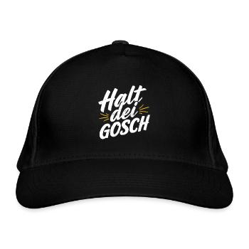 Pfälzer Schwarzwald Schwaben Spruch Halt dei Gosch - Bio-Baseballkappe - Schwarz - Vorne